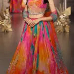 Mirror Work Lehenga – Yellow